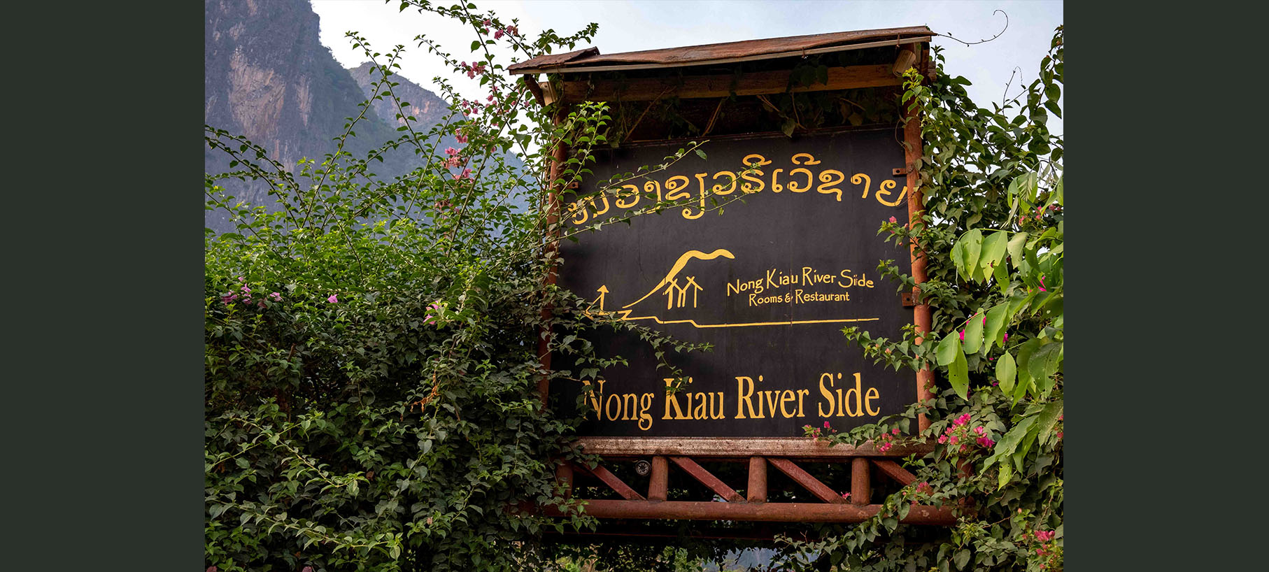 Nong Kiau Riverside sign board